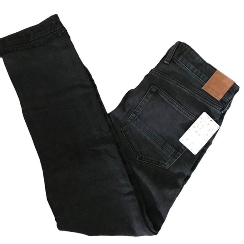 Free People Black Boyfriend Jeans